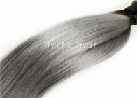 ग्रे सीधे के साथ दो टोन रंग पेरू मानव बाल एक्सटेंशन Ombre