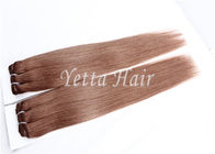 ग्रेड 8A फैशनेबल लंबे गहरे भूरे बालों के विस्तार पूर्ण कोई फाइबर समाप्त होता है