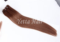 ग्रेड 8A फैशनेबल लंबे गहरे भूरे बालों के विस्तार पूर्ण कोई फाइबर समाप्त होता है