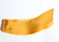 पीला वर्जिन मानव बाल एक्सटेंशन, सुरुचिपूर्ण वर्जिन रूसी बाल कपड़ा