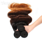 तीन टोन प्राकृतिक यूरोपीय रेमी बाल एक्सटेंशन डबल खींचा हुआ कपड़ा