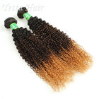 रंगीन पेरू कुंवारी बाल शरीर की लहर / तीन टोन किंकी घुंघराले बाल एक्सटेंशन