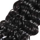 पानी की लहर भारतीय कपड़ा बाल एक्सटेंशन / काले महिलाओं के लिए मानव बाल बुन