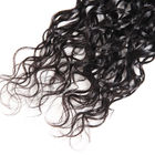पानी की लहर भारतीय कपड़ा बाल एक्सटेंशन / काले महिलाओं के लिए मानव बाल बुन