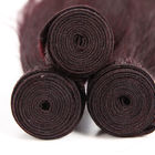 13X4 फीता ललाट 100% ब्राजीलियाई वर्जिन बाल / 99J रंग सिल्की स्ट्रेट मानव बाल बुनाई