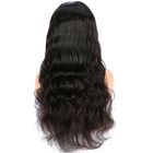 काले महिलाओं के लिए 100% प्राकृतिक मानव बाल फीता मोर्चा विग / लंबे बाल विग