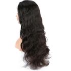 काले महिलाओं के लिए 100% प्राकृतिक मानव बाल फीता मोर्चा विग / लंबे बाल विग