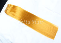 पीला वर्जिन मानव बाल एक्सटेंशन, सुरुचिपूर्ण वर्जिन रूसी बाल कपड़ा