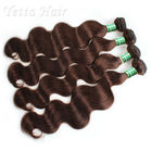 उलझन मुक्त 100 भारतीय रेमी बाल, शरीर की लहर बाल एक्सटेंशन नरम / चमकदार / साफ
