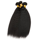 लेडी के लिए गांठदार सीधे प्राकृतिक रंग 100 भारतीय रेमी मानव बाल बुन